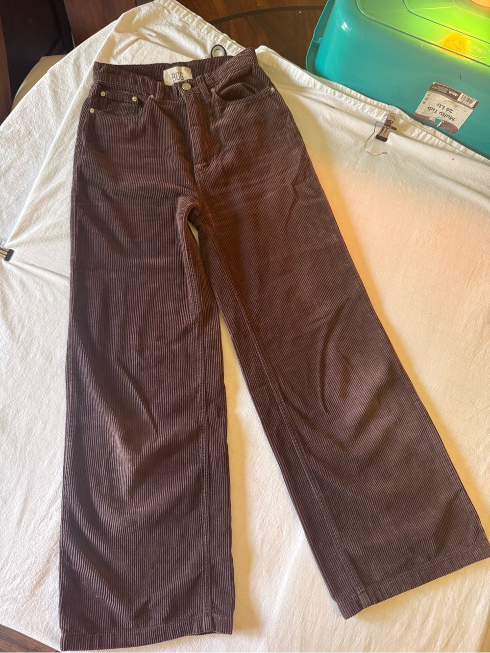 BDG Wide-Leg Corduroy Pants in Brown